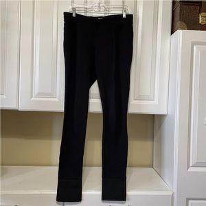 Cache Women Black Stretch Active Pullup Elastic Waist Pants Leggings Skinny Lg